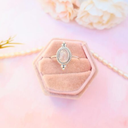 Anillo cuarzo rosa - Talla 20