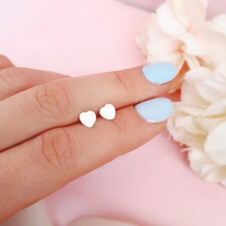 Mini aritos corazones - Plata 925