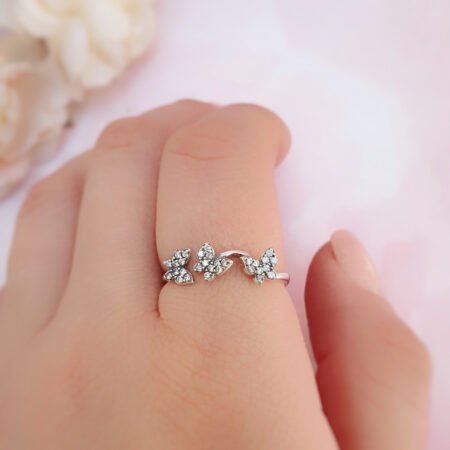 Anillo ajustable mariposas