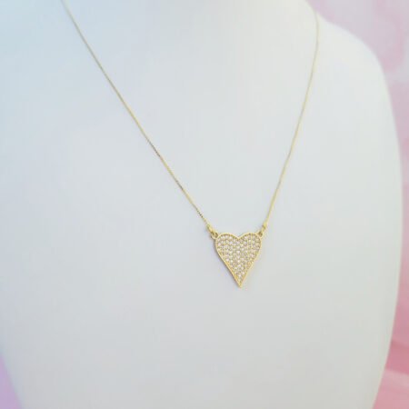 Collar corazón con microcircones