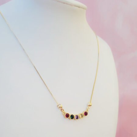 Collar circón arcoíris