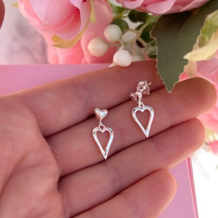 Aros Doble Corazón - Plata 925