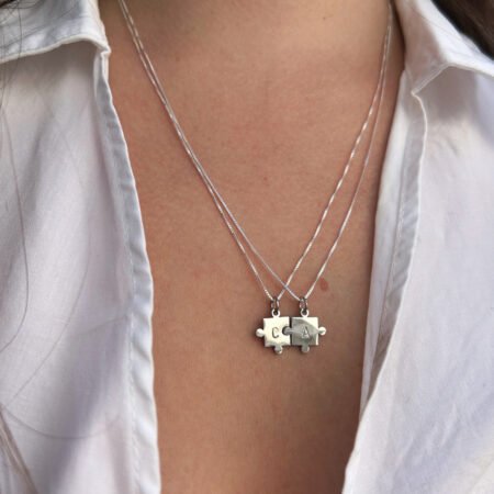 Set Collar Puzzle de Amor - Cadena Plata 925
