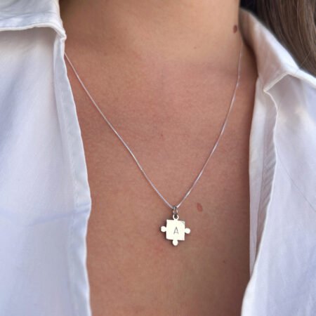 Collar Puzzle Modelo 2- Cadena Plata 925