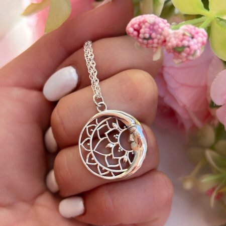 Collar luna & mandala - Plata 925