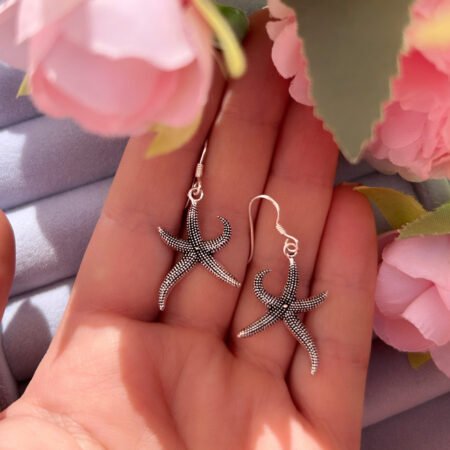 Aros estrella de mar - Plata 925