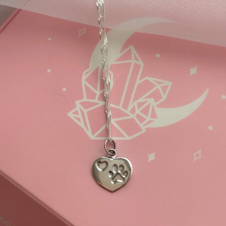 Collar huellas del corazón - Plata 925