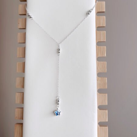 Collar Cascada esferas y estrella - Plata 925