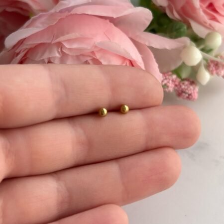 Aros Punto dorado - Enchape de Oro