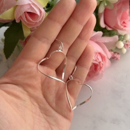 Aros argolla Corazón - Plata 925