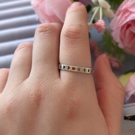 Anillo fases lunares - Talla 20 - Plata 925