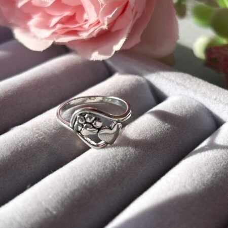 Anillo Huella Corazón - Talla 12 - Plata 925