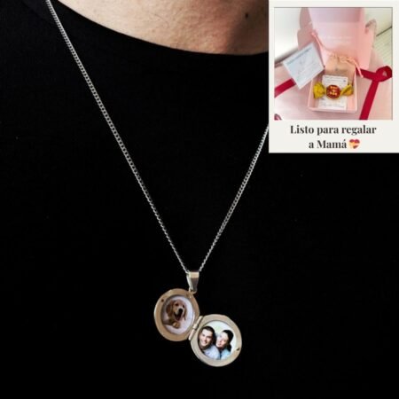 Relicario Reflejo del Alma - Plata 925 (Unisex - 60 cm - incluye fotos)