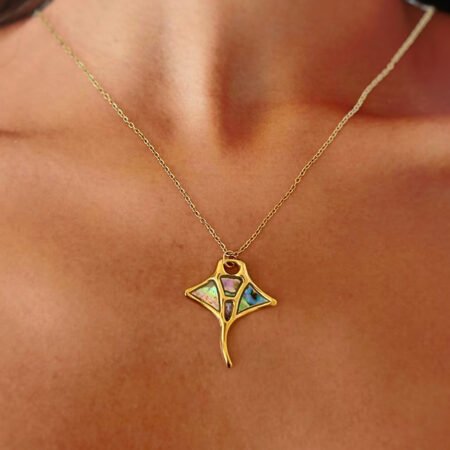 Collar Mantarraya - Enchape de oro