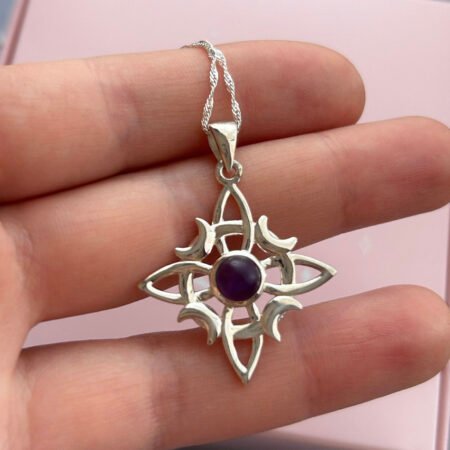 Collar Nudo de Brujas Amatista - Plata 925