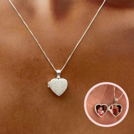 Relicario Brillo de Amor - Plata 925 (incluye fotos)