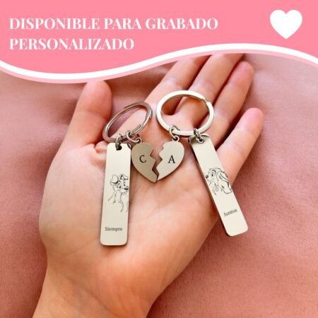 Llaveros de Pareja Personalizados – Conexión que se Completa