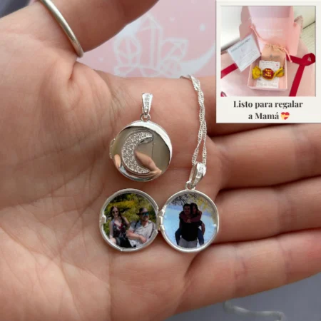 Relicario Luna Sideral - Plata 925 (incluye fotos)