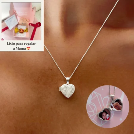 Relicario Brillo de Amor - Plata 925 (incluye fotos)