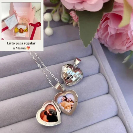 Relicario Destellos del Corazón - Plata 925 (incluye fotos)