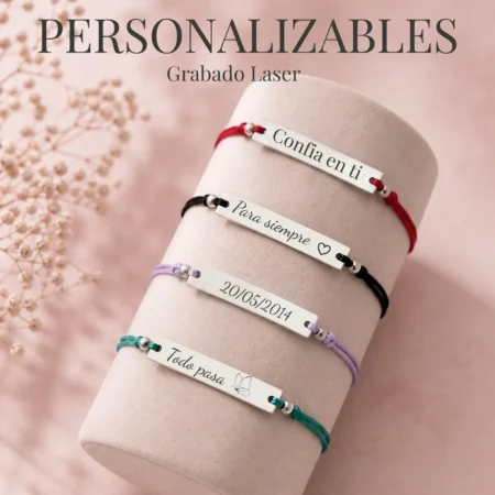 Pulsera Amuletos - Personalizable rectangular