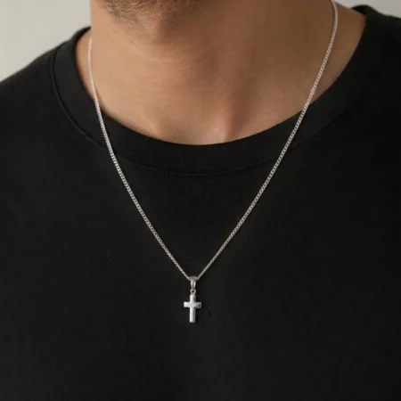 Collar cruz inflada - Plata 925
