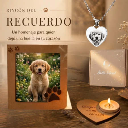 Rincon del recuerdo con Fotograbado - Plateado corazón